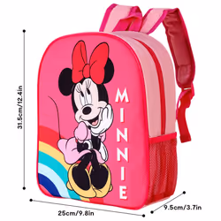 Disney Minnie Mouse Childrens Backpack Bag with side mesh pocket