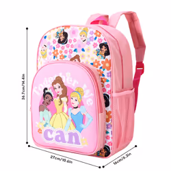 Disney Princess Childrens Backpack Bag with side mesh pocket