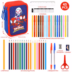 Spidey 3 Tier Large Pencil Case School Supplies Pens Pencils Sets