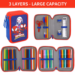 Spidey 3 Tier Large Pencil Case School Supplies Pens Pencils Sets