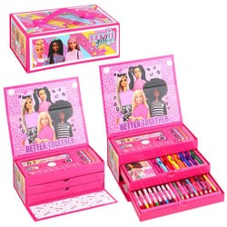 Barbie Kids 34pc Colouring Art Stationery Travel Set for Children