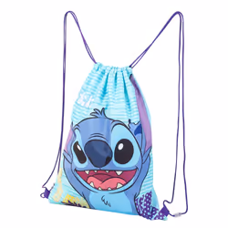 Stitch Kids Drawstring Sports Gym School Bag Lightweight Multicolour