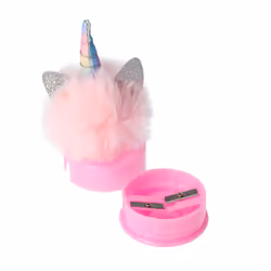 Unicorn pencil sharpener with lid and pompom 1 u