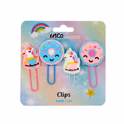 Unicorn And Donuts Clips 6 x 2.5 cm 4 u