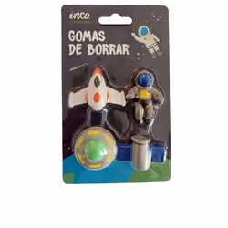 Space Erasers Lot 4 pcs