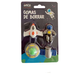 Space Erasers Lot 4 pcs