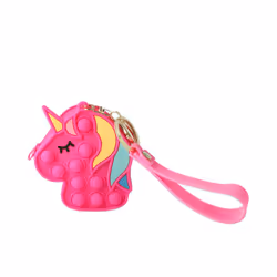Purse silicone pop-it unicorn 7.5 x 9 x 3 cm 1 u