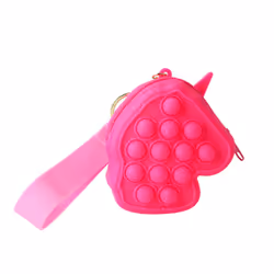 Purse silicone pop-it unicorn 7.5 x 9 x 3 cm 1 u