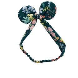 Elastic Ribbon flower print with bow 1 u