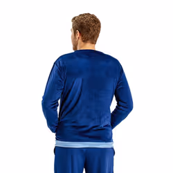 Chaqueta De Pijama Terciopelo Manga Larga Mudp0153 Para Hombre - blue, XL