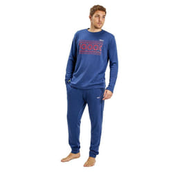 Pijama De Invierno Manga Larga Mudp0250 Pijama De Hombre Invierno, Ropa De Dormir Hombre, Conjunto De Pijama Para Hombre - blue, XXL