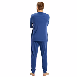 Pijama De Invierno Manga Larga Mudp0250 Pijama De Hombre Invierno, Ropa De Dormir Hombre, Conjunto De Pijama Para Hombre - blue, XXL