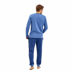 Pijama De Invierno Manga Larga Mudp0452 Pijama De Hombre Invierno, Ropa De Dormir Hombre, Conjunto De Pijama Para Hombre - blue, XXL
