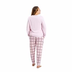 Pijama Manga Larga Y Cuello Redondo Mudp0100 Mujer - pink, L
