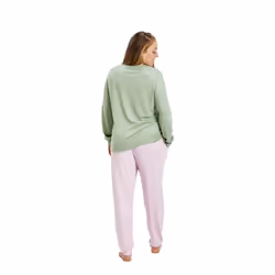 Pijama Manga Larga Y Cuello Redondo Mudp0300 Mujer - pink, M
