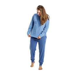 Pijama Manga Larga Y Cuello Redondo Mudp0301 Mujer - blue, L