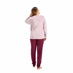 Pijama De Invierno Manga Larga Mudp0400 - garnet, L