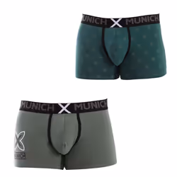 Pack-2 Bóxers De Algodón Elástico Mu_du0380 Para Hombre - green, XL