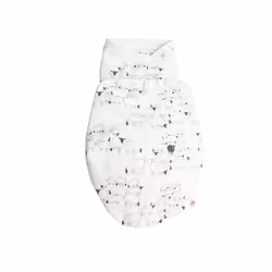 Ergonomic Baby Swaddle Wrap for Newborns, with Hip Positioner & Arm Pouches, 100% Breathable Cotton, Sheep