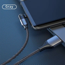 ROCK 180 Degree Rotate Cable Fast Charging Micro USB Type C Cable Mobile Phone Type-C Wire Cord For iPhone IOS - black, Type C 2M