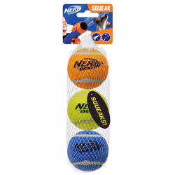 Nerf Dog Squeak Tennis Balls Fetch Toy With Interactive Squeak 3 Pack