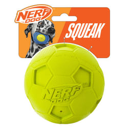 Nerf Dog Rubber Soccer Squeak Ball Green