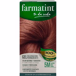Farmatint 8470001790446, Red, 5M, Castaño Claro Caoba, Women, 60 ml, Color-retaining, Protection