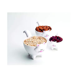 Joie Meow 3pc Measuring Cups White or Black - White