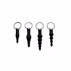 Master Series 4 Piece Silicone Anal Ringed Rimmer Set