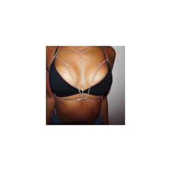 JUJIA Crystal Body Bra Necklace Bikini Body  women bralette chain Beach chain necklace Party Body jewelry