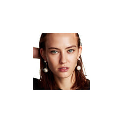 JUJIA  New statement fashion simple double simulated pearl earrings drop Earrings for party wedding big earring wholesale