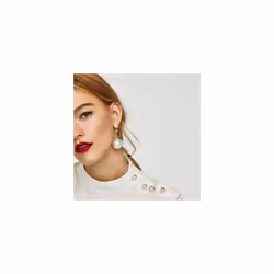 JUJIA Luxury Round Pearl Earrings For Women Imitation Pearl Drop Earrings Jewelry Girls bijoux femme