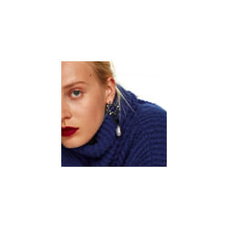 JUJIA 3 colors statement fashion crystal simulated pearl earrings long drop Earrings for party wedding big earring wholesale