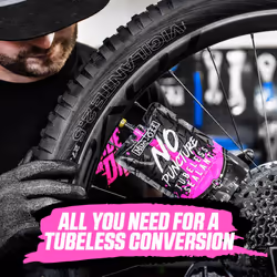 Muc-Off 20086 Ultimate Tubeless Setup Kit For Tubeless Ready Bikes & 822 No Puncture Hassle Tubeless Sealant, 1 Litre - Advanced Bicycle Tyre Sealant