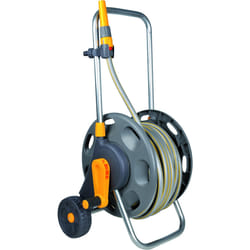 HOZELOCK - Cart Plus 50m (Ã¸ 12.5 mm) Assembled : Max Capacity 60m, 1-piece Rewind Handle, Sturdy Frame for General Use,
