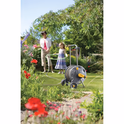 HOZELOCK - Cart Plus 50m (Ã¸ 12.5 mm) Assembled : Max Capacity 60m, 1-piece Rewind Handle, Sturdy Frame for General Use,