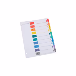 Universal B1428122 Deluxe Table of Contents Dividers for Printers - Assorted Color - 10 Tab - 1 - 10 - 11 x 8.5 in. - 6 Sets