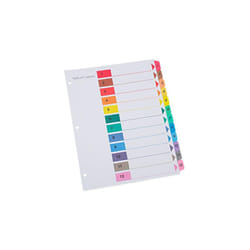 Universal B1428241 Deluxe Table of Contents Dividers for Printers - 12-Tab - 1-12 - 11 x 8.5 in. - 6 Sets - Assorted Color