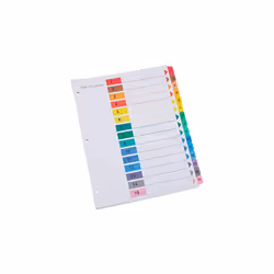 Universal B1428213 Deluxe Table of Contents Dividers for Printers - Assorted Color - 15-Tab - 1 - 15 - 11 x 8.5 in. - 6 Sets