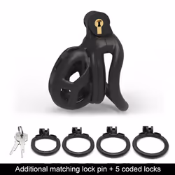 Men's Resin Nylon Chastity Belt Set with 4 Cock Penis Rings Sleeve Lock Cobra Cock Cage with Keys Male Extreme Bondage Sex To ...