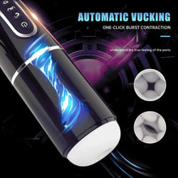 Men's Automatic Masturbation Device 6 Sucking 6 Vibration Real Pussy Blowjob Device No Noise Male Sex Toys Orgasm Pleasure Automatic Suction