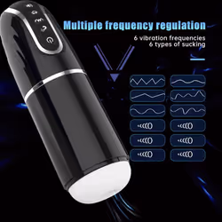 Men's Automatic Masturbation Device 6 Sucking 6 Vibration Real Pussy Blowjob Device No Noise Male Sex Toys Orgasm Pleasure Automatic Suction