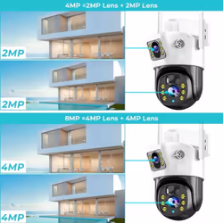 8MP 4K Solar 4G Camera With 4G-SIM Card Panel Outdoor Wireless PTZ PIR Human Detection CCTV IP Camaras Security Protection V380 - 4MP Camera