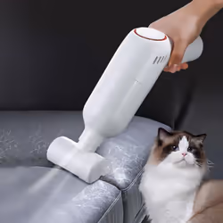 30000Pa Powerful Car Vacuum Cleaner Wireless Handheld Portable Household Mini Vacuum Cleaner with 4000mah Battery Wet and Dry Use - white