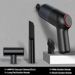 30000Pa Powerful Car Vacuum Cleaner Wireless Handheld Portable Household Mini Vacuum Cleaner with 4000mah Battery Wet and Dry Use - black