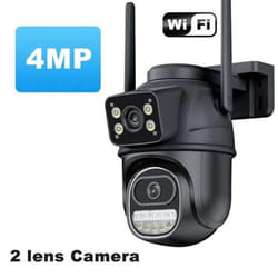 New EU 12MP 6K WiFi Camera Outdoor Three Lens Dual Screens 8X Zoom CCTV Mini Video Cam Auto Tracking Security Protection Surveillance iCS - 4MP Camera