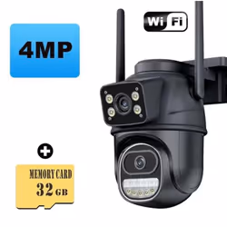 New EU 12MP 6K WiFi Camera Outdoor Three Lens Dual Screens 8X Zoom CCTV Mini Video Cam Auto Tracking Security Protection Surv ...