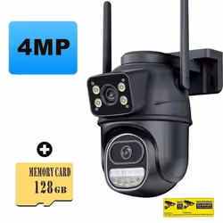 New EU 12MP 6K WiFi Camera Outdoor Three Lens Dual Screens 8X Zoom CCTV Mini Video Cam Auto Tracking Security Protection Surv ...