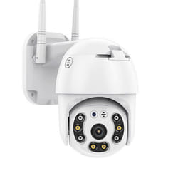 5MP HD PTZ IP Camera Security Camera 5G Wifi Wireless Audio Outdoor Waterproof IR Night Vision Video CCTV Surveillance Camera View Vi - white, EU Plug
