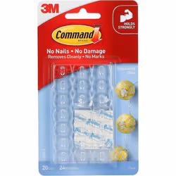 Command 17026CLR Decoration Clips for Christmas and Fairy Light - Clear